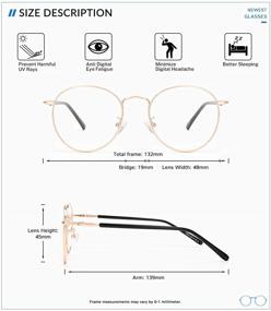 img 1 attached to 👓 Очки Gaoye с блокировкой синего света и анти-UV линзами, модная металлическая оправа для мужчин и женщин, идеально подходят для компьютерных игр.