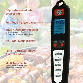 img 2 attached to 🔥 High-Performance Digital Meat Thermometer Fork for Grilling and BBQ - Instant Read, Electronic, Ready Alarm, Accurate Temperature - Ideal for Grilled Food