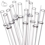 🥤 ayoyo 24-pack 11 inch clear reusable tritan straws for tumbler - perfect for parties, weddings, holidays - includes 2 cleaning brushes logo