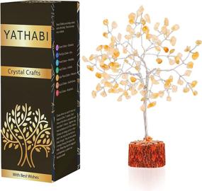 img 4 attached to Enhance Positive Energy and Good Luck with YATHABI Citrine Crystal Tree 🍀 - Chakra Tree, Gemstone Tree, Citrine Healing Stone - Perfect Crystal Gift for Women