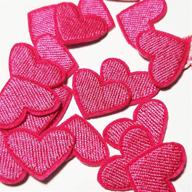 ❤️ 20 little red hearts iron on patches - diy embroidered applique, 20x16mm, lot r056 logo