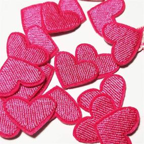 img 1 attached to ❤️ 20 Little Red Hearts Iron On Patches - DIY Embroidered Applique, 20x16mm, Lot R056