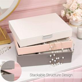 img 1 attached to 💍 Allinside Stackable Jewelry Tray Box Sets: Organize your Jewelry in Style!"