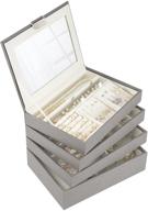 💍 allinside stackable jewelry tray box sets: organize your jewelry in style!" логотип