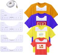 👕 ultimate shirt alignment tool set: tshirt guide ruler alignment for perfect shirts printing and vinyl alignment - heat press and htv logo