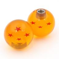 🐉 kei project dragon ball z star manual shift knob with adapters - universal fit for most cars (4-star) logo