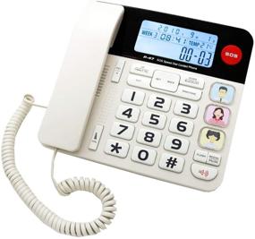 img 4 attached to 📞 JeKaVis J-P47 SOS Home Corded Phones: Big Button, Caller ID, Light Button, 40dB Amplification - Perfect for Seniors with Picture Button & One-Touch Speed Dial