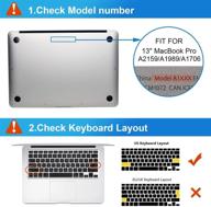 💎 crystal clear macbook pro 13 inch case (a2159 a1989 a1706) -keyboard cover & screen protector included logo