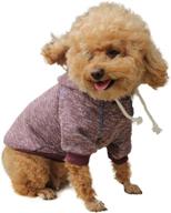 dalapaw pet winter sweatshirt coat - hoodies for dog cat puppy: warm sweater outfits with athletic look - dog hoodie sweatshirts pullover, cat jackets in wine red логотип