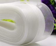 👰 abbaoww polyester white horsehair braid: 1 inch x 25 yards for wedding dresses & dance gowns logo