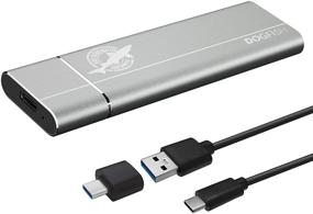 img 4 attached to 🐕 Dogfish 128GB Ngff Portable External SSD: Silver Aluminum USB 3.1 Type C Ultra-Light Mini Drive for Mac Windows Android Linux