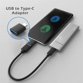 img 1 attached to 🐕 Dogfish 128GB Ngff Portable External SSD: Silver Aluminum USB 3.1 Type C Ultra-Light Mini Drive for Mac Windows Android Linux