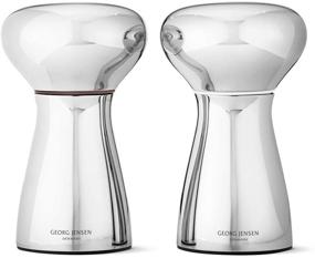 img 4 attached to 🧂 Enhance Your Dining Experience with Georg Jensen Alfredo Salt and Pepper Shaker Set, Medium