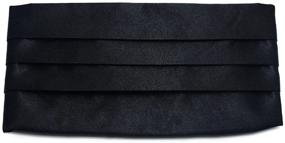 img 3 attached to 🎩 Simpowe Solid Multi Color Cummerbund Black: Stylish and Versatile Accessory for Any Formal Occasion