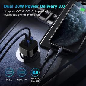 img 1 attached to 🔌 AOFIT 40W Dual PD 3.0 Car Charger with Dual USB C Ports, UL Certified Fast Charger Adapter for iPhone 12/12 Pro Max/12 mini, Compatible with iPhone 11/X/XS/XR/X/8, iPad Pro/Air 2/Mini and More