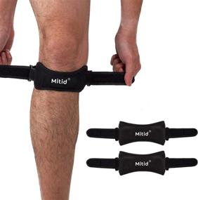 img 4 attached to 🏋️ Ultimate Knee Support: 2 Pack Knee Strap Brace for Active Sports & Activities like Running, Soccer, Basketball, Hiking, Jumpers Knee, Tennis, Tendonitis, Volleyball & Squats