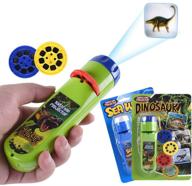 🔦 wenosda slide projector torch: enhance learning & bedtime with small torches lamp flashlight for children - 48 image set (dinosaur + sea world), ideal for kids, infants, and toddlers логотип