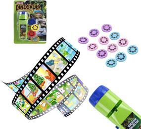 img 1 attached to 🔦 Wenosda Slide Projector Torch: Enhance Learning & Bedtime with Small Torches Lamp Flashlight for Children - 48 Image Set (Dinosaur + Sea World), Ideal for Kids, Infants, and Toddlers