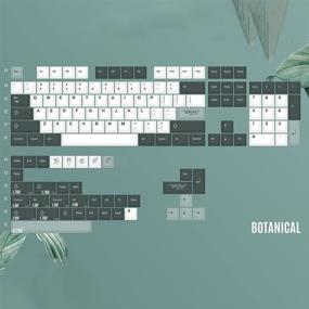 img 3 attached to 🔑 141 Keys PBT Botanical Keycaps - Cherry Profile Dye Sub Keycap Set for Mechanical Gaming Keyboard - Suitable for 61/64/68/84/87/96/104/108 (Keycaps Only)