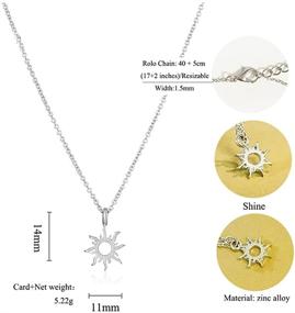 img 3 attached to LANG XUAN Compass and Friendship Pendant Necklace with Gift Card – Good Luck Elephant and Starfish Design