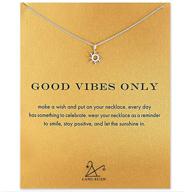lang xuan compass and friendship pendant necklace with gift card – good luck elephant and starfish design logo