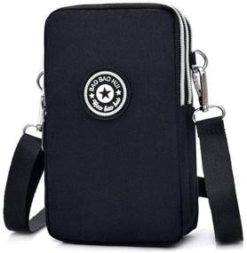 img 4 attached to Leisure 3 Layers Crossbody Wristband Phone Black