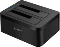💽 alxum sata hard drive docking station: cloner and duplicator for 2.5 & 3.5 inch sata hdd/ssd up to 18tb - black logo