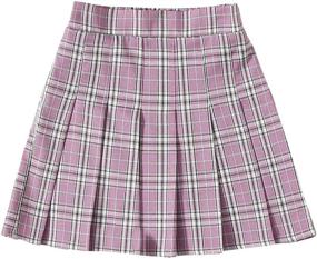 img 4 attached to 👧 Milumia Tartan Pleated Elastic Uniform Girls' Clothing: Classic Style with Comfort and Convenience