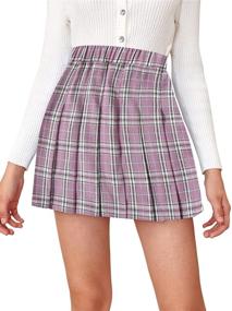 img 2 attached to 👧 Milumia Tartan Pleated Elastic Uniform Girls' Clothing: Classic Style with Comfort and Convenience