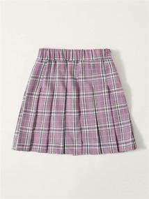 img 3 attached to 👧 Milumia Tartan Pleated Elastic Uniform Girls' Clothing: Classic Style with Comfort and Convenience