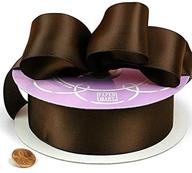 premium brown double face satin ribbon - 2 1/2" x 25 yards: high-quality and versatile crafting supply logo