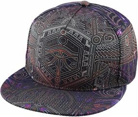 img 4 attached to Samtree Customizable 3D Printed Flat Bill Baseball Cap: Trendy Hip Hop Dance Snapback Hat