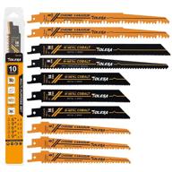 🔪 tolesa 10 pack reciprocating saw blade wood pruning & metal cutting multi-purpose set logo