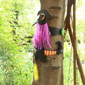 img 2 attached to 🧹 Halloween Decoration: Movpct Betty Bash Crashing Witch Into Tree