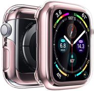 penom чехол с защитным стеклом для apple watch - ультратонкий чехол rosegold для серии 3 2 1 38 мм, полная защита tpu щит логотип