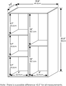 img 3 attached to 📦 Furinno White 5-Cube Open Shelf for Improved SEO