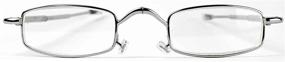 img 3 attached to 👓 Folding Titanium Alloy Reading Glasses: Sturdy, Stylish, and Lightweight (1.0X Strength) with Matching Metallic Hard Case