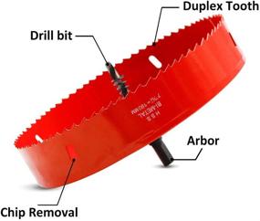 img 2 attached to Hordion Bi Metal Drilling Cornhole Plasterboard Cutting Tools in Hole Saws & Accessories
