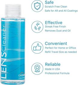 img 2 attached to 👓 California Accessories Calclear Lens Cleaner: Effective Eyeglass Lens Cleaning Spray - 2-1oz Spray Top & 2-8oz Refill, for Glasses, Lens, Screens
