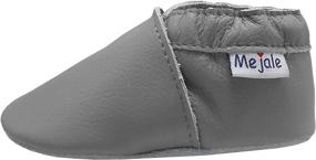 img 2 attached to Mejale Leather Moccasins Anti Skid Prewalker Boys' Shoes : Slippers