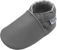 mejale leather moccasins anti skid prewalker boys' shoes : slippers логотип