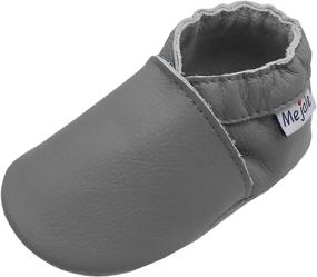 img 4 attached to Mejale Leather Moccasins Anti Skid Prewalker Boys' Shoes : Slippers