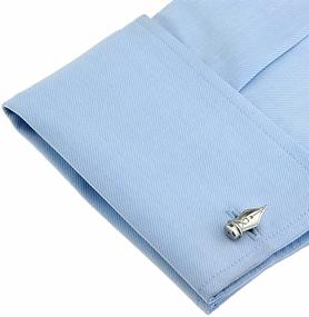 img 1 attached to 💼 Exquisite Quill Fountain Pen Pair Cufflinks: Perfect Blend of Style and Elegance