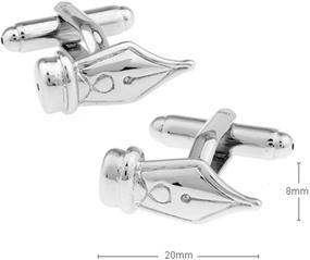 img 3 attached to 💼 Exquisite Quill Fountain Pen Pair Cufflinks: Perfect Blend of Style and Elegance
