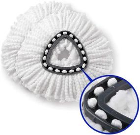 img 1 attached to 🧹 Set of 4 EasyWring Spin Mop Replacement Heads - Hassle-Free Mop Refills