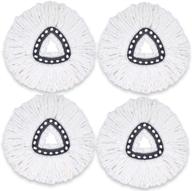 🧹 set of 4 easywring spin mop replacement heads - hassle-free mop refills logo