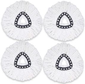 img 4 attached to 🧹 Set of 4 EasyWring Spin Mop Replacement Heads - Hassle-Free Mop Refills