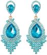 rhinestone crystal chandelier earrings fashion logo