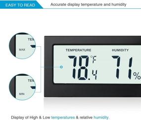 img 1 attached to 🌡️ Stay Comfortable Anywhere with the Mini Indoor Digital Hygrometer Thermometer