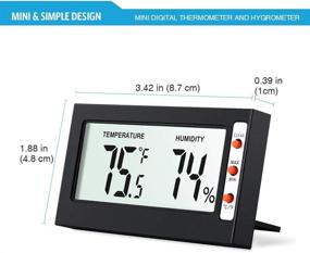 img 2 attached to 🌡️ Stay Comfortable Anywhere with the Mini Indoor Digital Hygrometer Thermometer